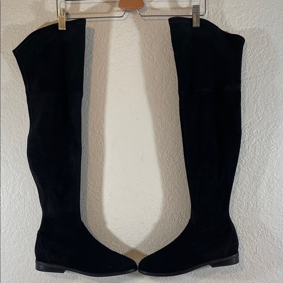 GENTLE SOULS BY KENNETH COLE Emma Stretch Black Tall Suede Boots Size 7.5 - Picture 2 of 12